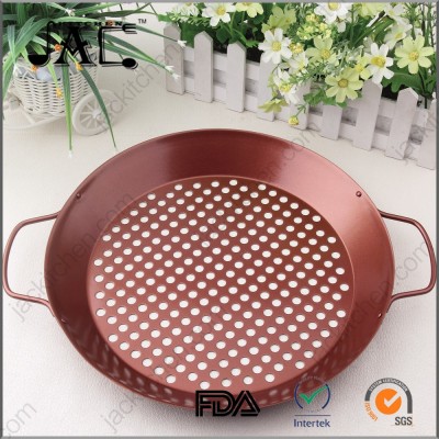 New High Quality Copper Nonstick Round Grill Wok